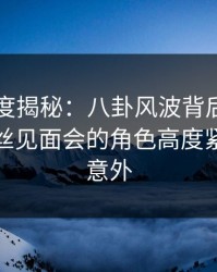 电鸽深度揭秘：八卦风波背后，神秘人在粉丝见面会的角色高度紧张令人意外