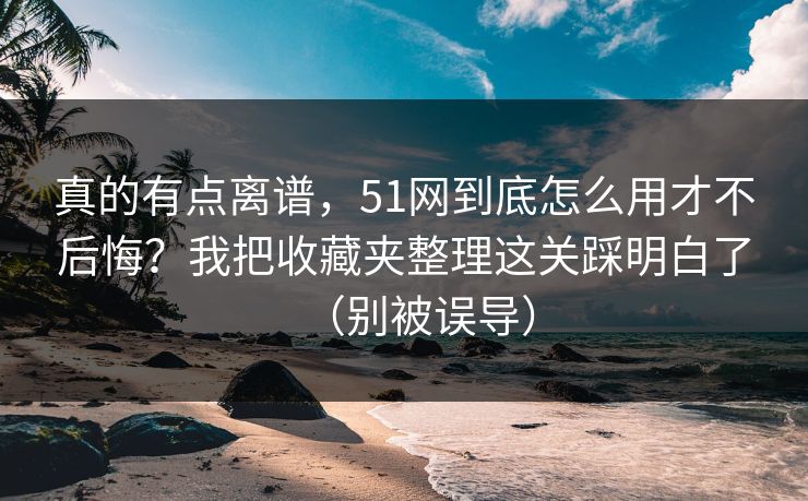 真的有点离谱,51网到底怎么用才不后悔?我把收藏夹整理这关踩明白了(别被误导) 真的有点离谱,51网到底怎么用才不后悔?我把收藏夹整理这关踩明白了(别被误导)