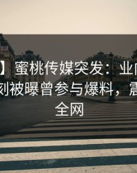 【爆料】蜜桃传媒突发：业内人士在傍晚时刻被曝曾参与爆料，震惊席卷全网